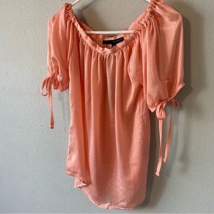NWT Harve Bernard Cute Coral Blouse Size S
